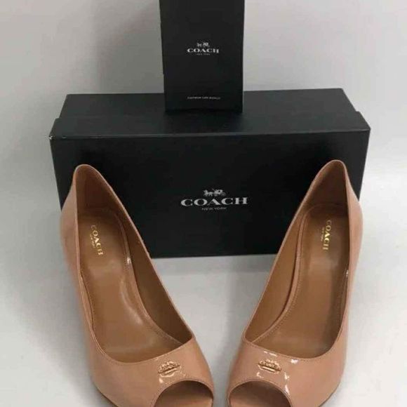 NEW Coach Designer Delilah Peep Toe Kitten Mini Heels - Size 10 B - Picture 1 of 10